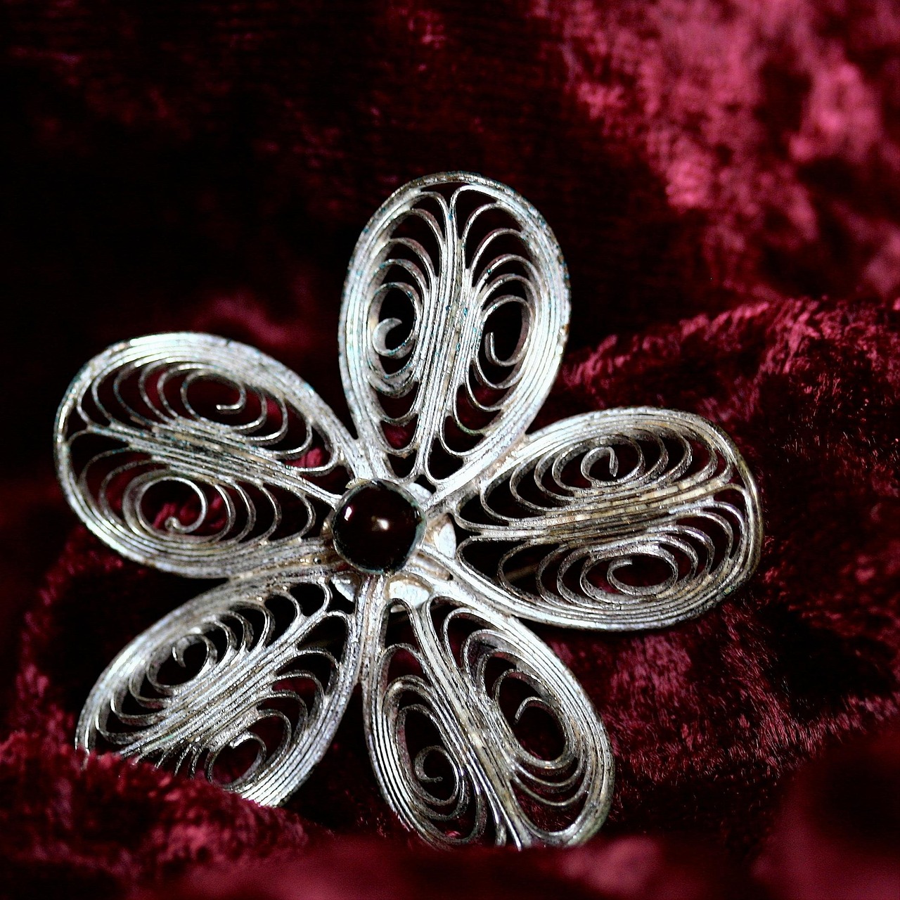 Swarovski Silver Brooch