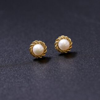 Fossil Gold Earrings